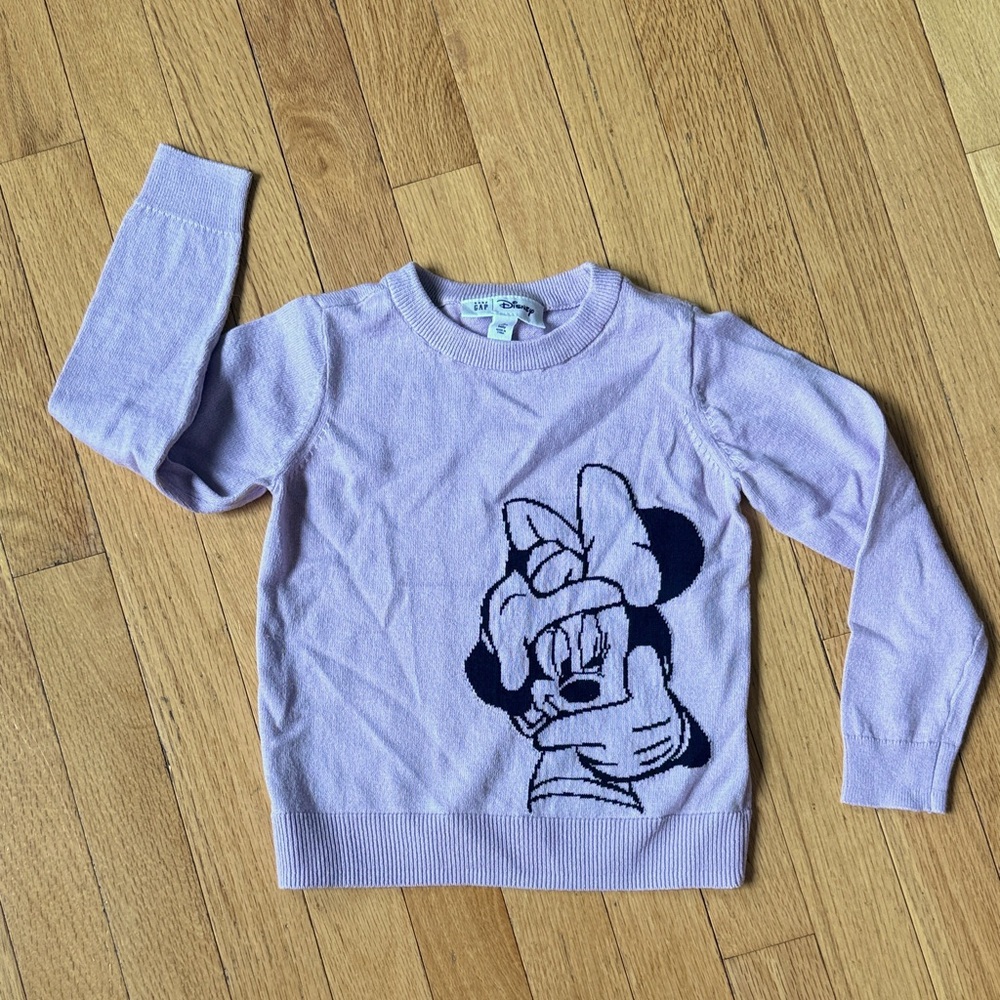 Girls 4T Disney Lavender Minnie Mouse Sweater